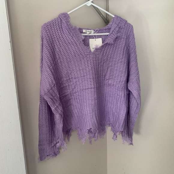 Chic Nation Sweaters - NWT Boutique Raw Hem Easter Sweater